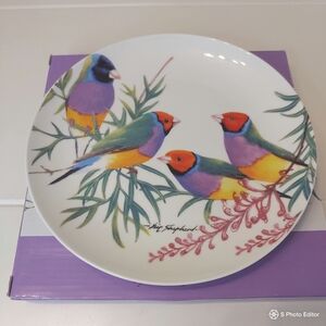 Maxwell Williams collectable designer Birds of Australia homeware plate NWOT